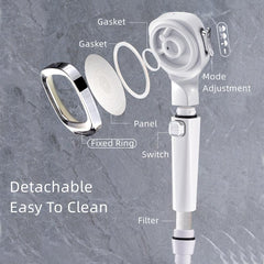 4-mode Handheld Pressurized Shower Head